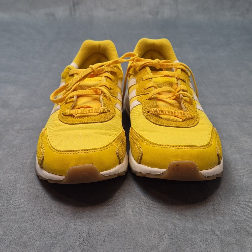 Adidas Sneakers Yellow Neo Striped Lace Up Casual Retro Shoes EG4213 Womens 10 - Picture 4 of 9